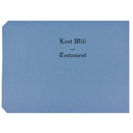 Exhibitindexes® Blue Will Cover - Heavy Card Stock Scored for Tri-Folding Letter Size Wills - Made in The USA