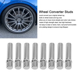 KIMISS Wheel Stud Kit, 20 Pcs Extended Wheel Stud 58mm Wheel Conversion Bolts Studs Adapter 41mm Shank Length (M14x1.25-M12x1.5)