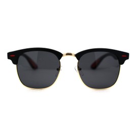 Polarized Premium Sporty Iconic Half Rim Sunglasses Matte Black