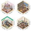 4 Sets DIY 3D Fun Mini Panda House Sticker Scenes
