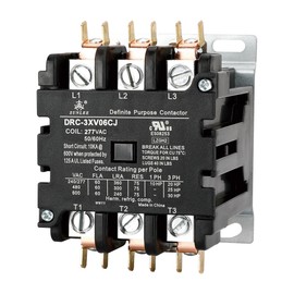 SUNLEE 60 Amp 75 RES 3 Pole 277v Coil SunLee DP Contactor A2L Compliant UL Recognized & Approved for UL 60335 Lighting Contactor 42EF35AF Equivalent