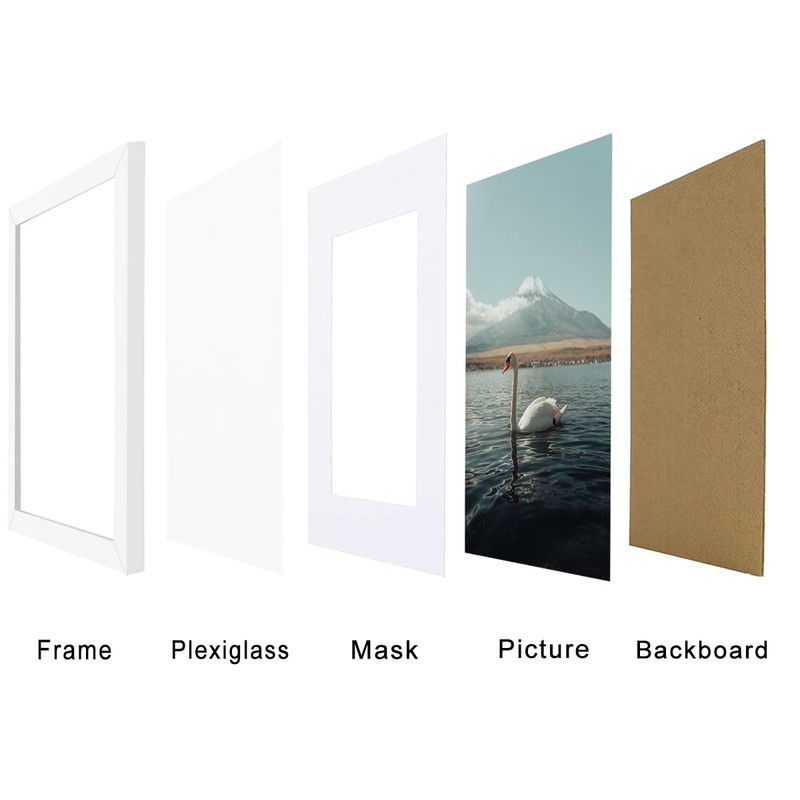 A4 Picture Frame Set of 2-21x29.7 cm, A4 White Frame