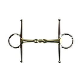 AK Full Cheek Bit with Double Jointed Lozenge in German Silver Horse Riding Bits AKRS-2609 (4.75'', German-Silver)