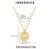 INNERDIVA Chunky Gold Necklace, Swirl Pendant Statement Necklace with Triple