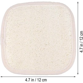 Juego de Estropajos de Lufa Natural de 5 Piezas con Cuerda para Exfoliación Corporal