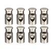 sourcing map 8Pcs Metal Cord Locks, 6.5mm Single Hole Toggle