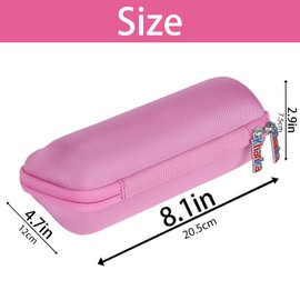 Khanka Hard Travel Case + Silicone Case Replacement for JBL Flip 6 Waterproof Portable Bluetooth Speaker (Pink)