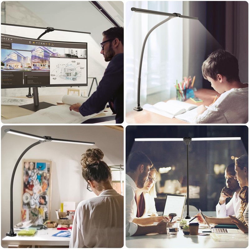 ShineTech LED Desk Lamp for Home Office, 4000K Neutral White