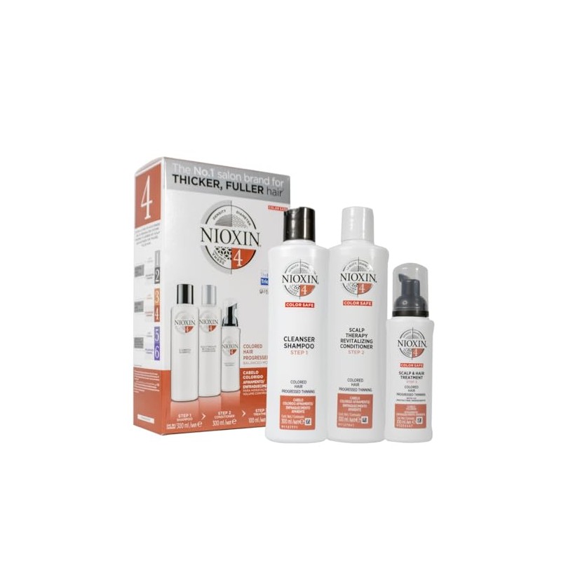 Nioxin Kit #4 de Crecimiento de Cabello, para Caída Excesiva