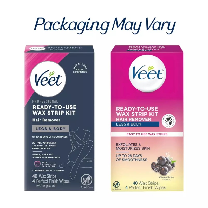Veet 여성용 체모 제거용 VEET 슈가 왁스 스트립 비키니 제모