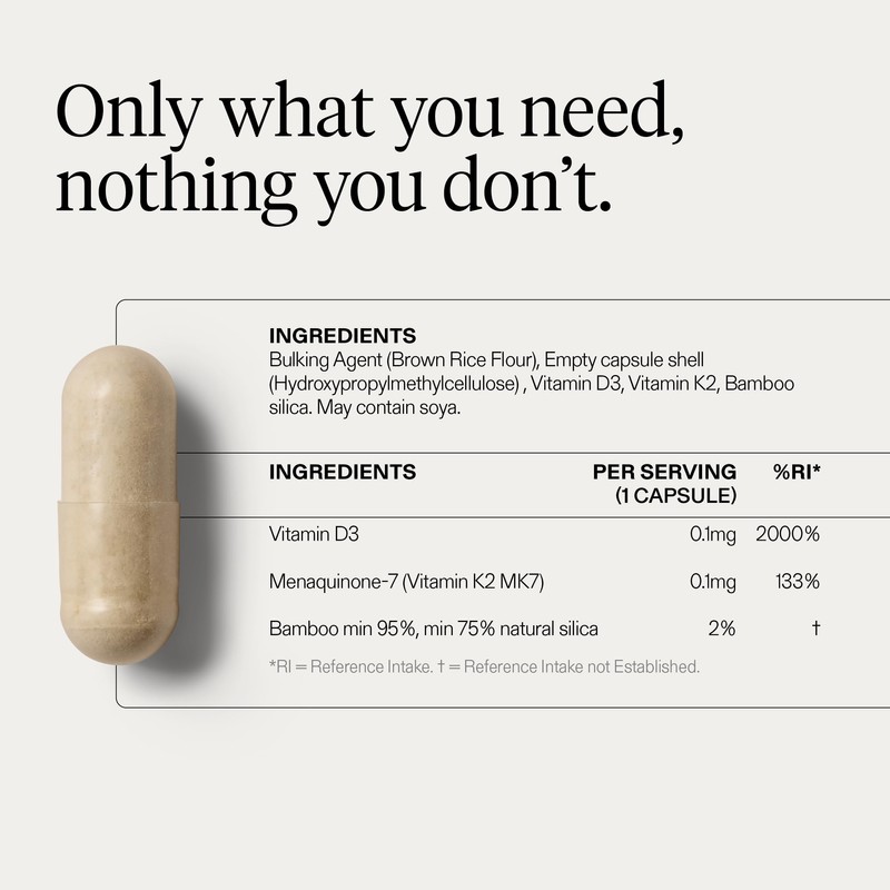 Puresport 4000IU Vitamin D3+K2 (60 Capsules) | High Strength Vegan