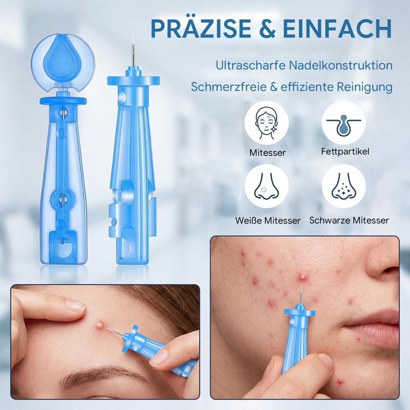 CihFnia 154 Piece Pimple Squeezer Tool Set, Blackhead Remover, Pimple