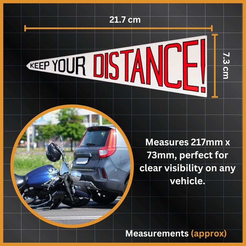 Tek Automotive Keep Your Distance Sticker – Twin Pack 21.7