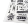 Honbay 6 Sheets Different Theme Friendly Phrases Pretty Patterns Silicone