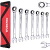 WORKPRO 14 PIECE Ratcheting Combination Wrench Set Metric&SAE with Roll