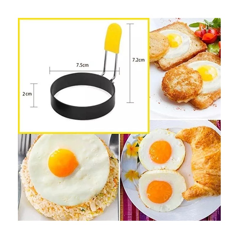Molde Cocina Redondo 4 Moldes Redondo Para Freír Antiadherente Huevo