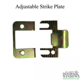 Therma-Tru Adjustable Strike Plate For Single & Double Doors Yellow Dichromate Strike Plate