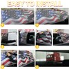 NPVU American Flag Truck Rear Window Decals - Snake Perforated