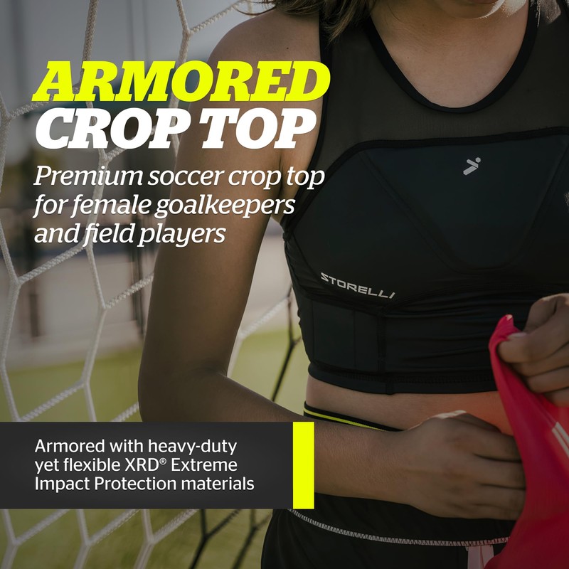 Storelli Women’s BodyShield Crop Top | Padded Goalkeeper Base Layer