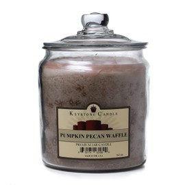 64 oz Pumpkin Pecan Waffles Jar Candle for Wedding/Dinner, Holiday Event, Home Decoration, 160 to 180 Hours, 5.5 in. Diameter x 7.75 in. Tall, 1 Piece