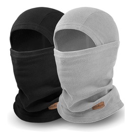 Winter Balaclava Ski Face Mask for Cold Weather (US, Alpha, One Size, Black,Grey)