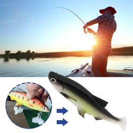 YINETTECH 3pcs Rubber Fish Soft Bait Simulation Soft Bait Soft Fish Lure Bait Soft Fish 15cm 36g for Freshwater Sea Fishing Boat Fishing