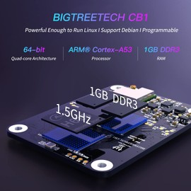 BIGTREETECH CB1 V2.2 Core Control Board, 1GB RAM, 100M Ethernet + 100M WiFi, Support for HDMI, Compatible Raspberry Pi 4, Pi4B Adapter V1.0, Manta M8P/M4P 3D Printer Motherboard