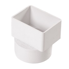 NDS 903 Styrene Downspout Adapter, 2-Inch by 3-Inch by 3-Inch, White Solvent