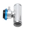 38mm/1.5in Inline Radiator Hose Filler Aluminum With Temperature Gauge for