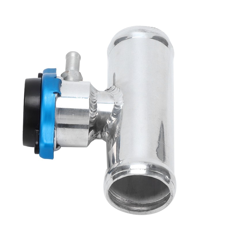 38mm/1.5in Inline Radiator Hose Filler Aluminum With Temperature Gauge for