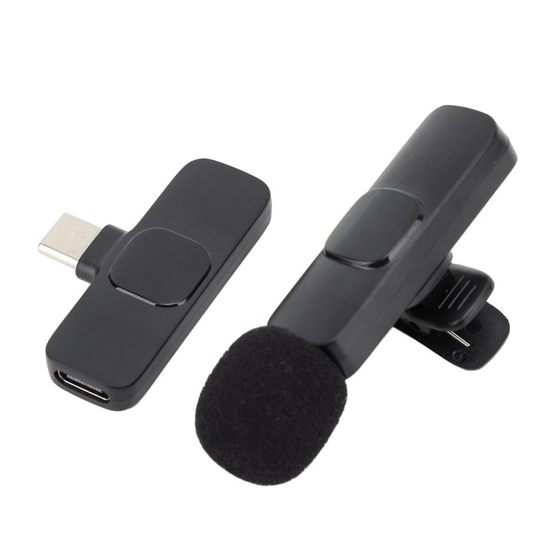 Wireless Lavalier Microphone Noise Cancelling 360° Sound 20m Range Professional