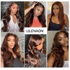 LILENAON 13X6 Chocolate Brown Body Wave Lace Front Wigs Human