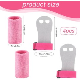 MMSZHL Muñequeras de Gimnasia para Niños y Jóvenes, Juego 2 Pulseras Deportivas para Gimnasia Protección de Palma y Soporte de Muñeca Accesorios Deportivos para Entrenamiento Ejercicio para Niños (M)