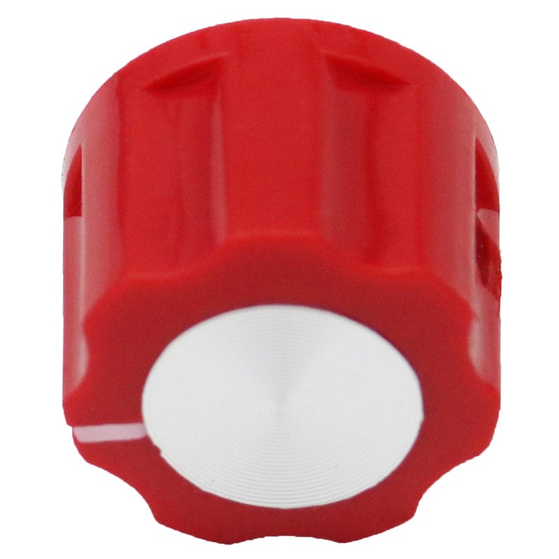 6.4mm Round Hole Small Fluted Silver Cap Retro Style Amplifier/Instrument