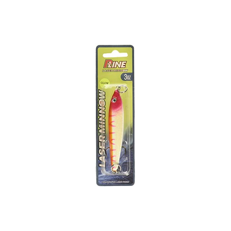 P-Line Laser Minnow, 2 oz, Glow Pink Tiger