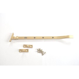 Casement Window Stay 10 Inch 250 mm Paa Gold Comes Screws Pins Pack of 2