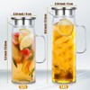 Glass Pitcher With Lid,41 Ounces/1.2 L Water Pitcher Heat Resistant