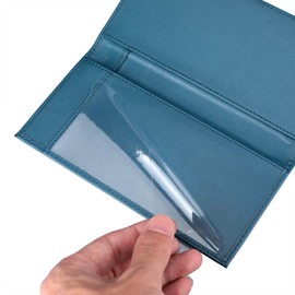 LYOOmaLL Leather Checkbook & Register Cover Holder Case Slim Wallet For Men & Women