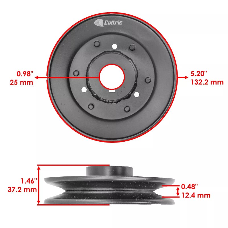 Caltric Deck Pulley for Bad Boy ZT Elite 54" 2017-2023