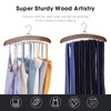 Tie Rack Tie Hanger 24 Hooks Wooden, Tank Top Hanger,Belt