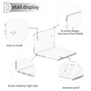 Sezanrpt 4 Inches Clear Small Wall Shelves, 4mm Thickness Acrylic