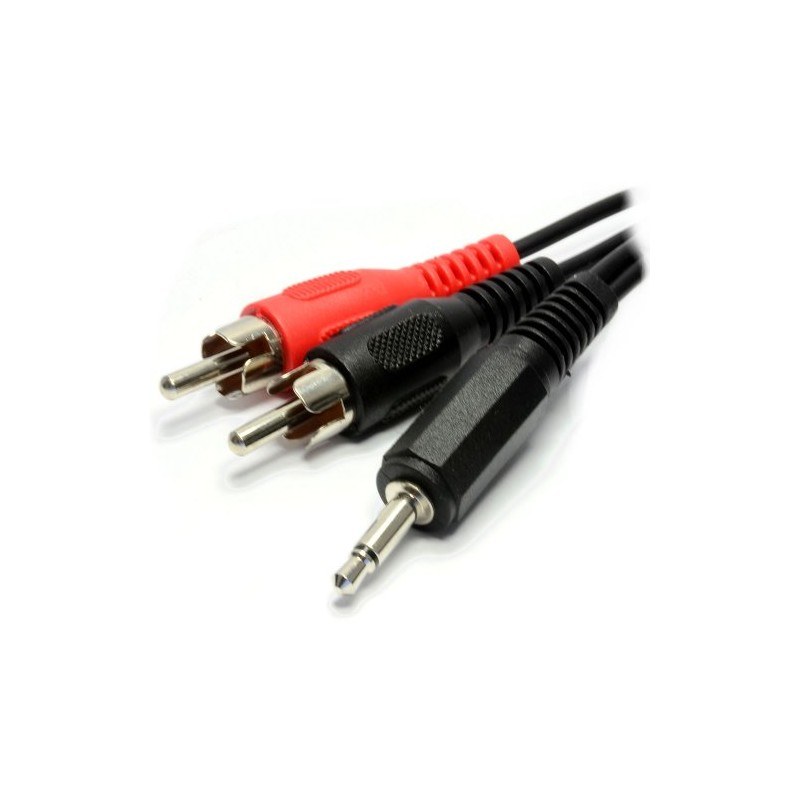 kenable 3.5mm Mono Jack to Twin Phono RCA Male Plugs
