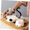 GRIRIW 1Set One Person Cartoon Cow Shaped Glass Water Jug