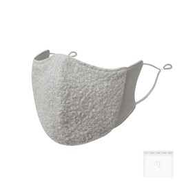 [MITSUHA] マスク 3D 立体 冬用 防風 防寒 UVカット UPF50+ 日焼け止め 個包装 快適マスク オシャレ 小顔 耳が痛くならない 男女兼用 洗える（パイル生地，グレー）