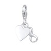Nenalina 0409820220 Heart Infinity Lobster Clasp Charm Pendant for Charm