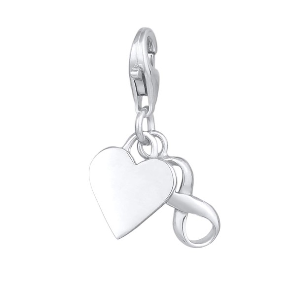 Nenalina 0409820220 Heart Infinity Lobster Clasp Charm Pendant for Charm