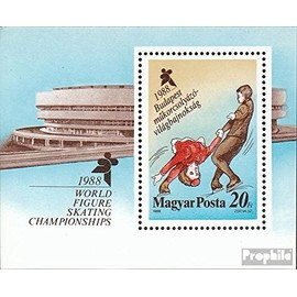 Hungary Block195A (complete.issue.) 1988 Figure Skating-WM (Stamps for collectors) Winter sports