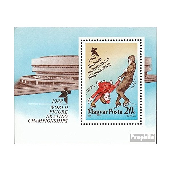 Hungary Block195A (complete.issue.) 1988 Figure Skating-WM (Stamps for collectors) Winter