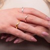 TJC Solid Silver Wishbone Ring for Women 2MM Thick in