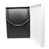 Novel Box Premium Large Black/Black Stitched Leatherette Pearl/Omega Necklace Folder